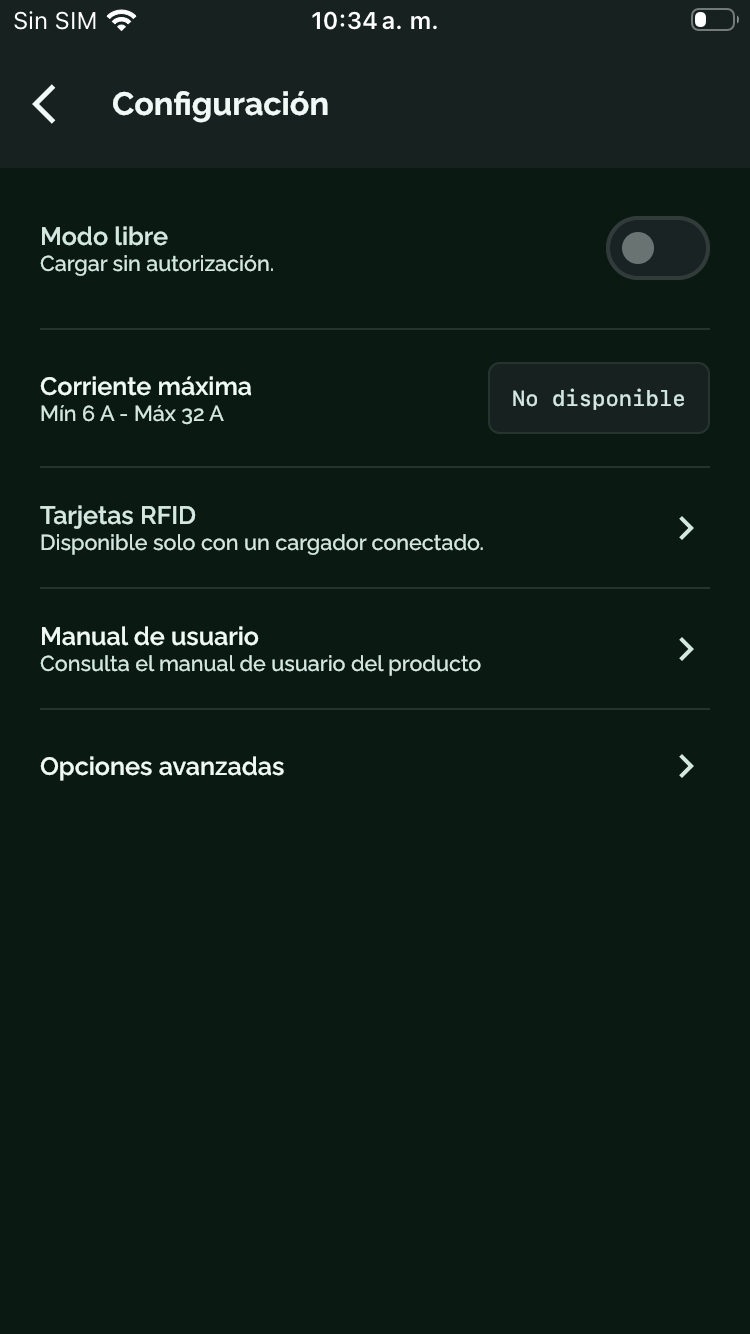 eV+ Config iOS - Ajustes